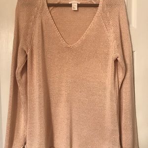 H&M Pink Loose Knit Sweater